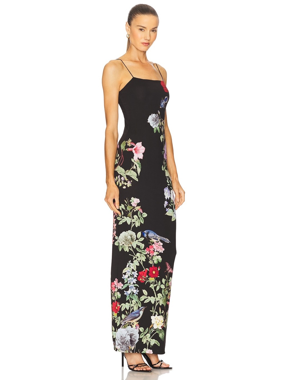 NEW Alice + Olivia Fifi Maxi Dress In Black Size 10 - Picture 9 of 16